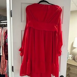Amazon Red Long Sleeve Dress